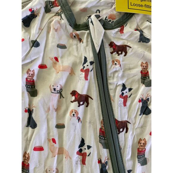 Tullabee Puppy Print Baby Sleeper Romper 0-3M - Picture 6 of 8